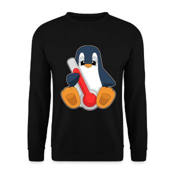 Thermomètre clinique Penguin - Sweat-shirt Unisexe - noir - Devant - Alina (178cm) & Michal (187cm)
