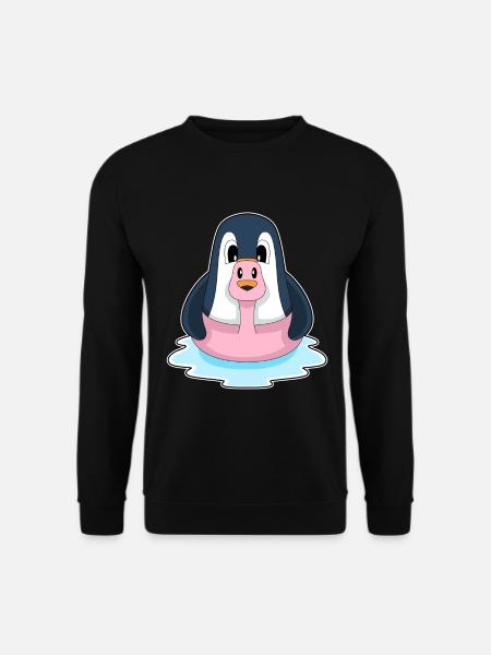 Pinguin Flamingo - Unisex Pullover - Schwarz