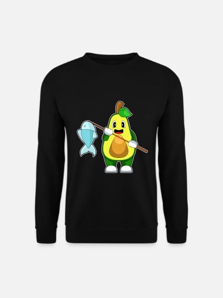 Avocado Angler Fish Fishing - Unisex Sweatshirt - black