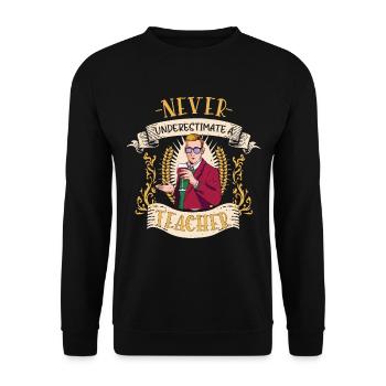 Cadeau drôle de spécialiste de la formation des enseignants - Sweat-shirt Unisexe - noir - Devant - Alina (178cm) & Michal (187cm)