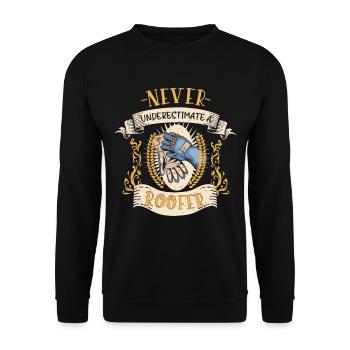 Cadeau drôle de professionnel de toit de couvreur - Sweat-shirt Unisexe - noir - Devant - Alina (178cm) & Michal (187cm)