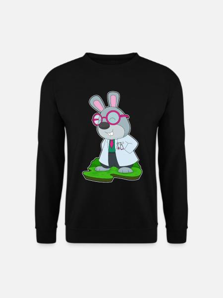 Bunny Doctor Stethoscope - Unisex Sweatshirt - black