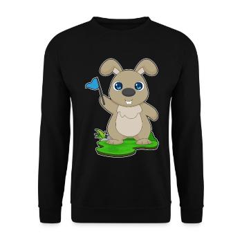 Rabbit Flag - Unisex Sweatshirt - black - Front - Alina (178cm) & Michal (187cm)