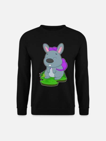 Bunny Student Backpack School - Unisex Sweatshirt - black