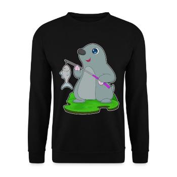 Pêche au poisson-taupe - Sweat-shirt Unisexe - noir - Devant - Alina (178cm) & Michal (187cm)