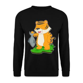 Pêche au poisson tigre - Sweat-shirt Unisexe - noir - Devant - Alina (178cm) & Michal (187cm)
