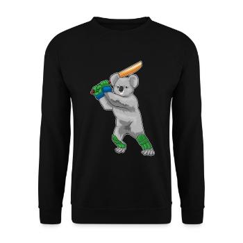 Koala Cricket Cricket Bats - Unisex Sweatshirt - black - Front - Alina (178cm) & Michal (187cm)