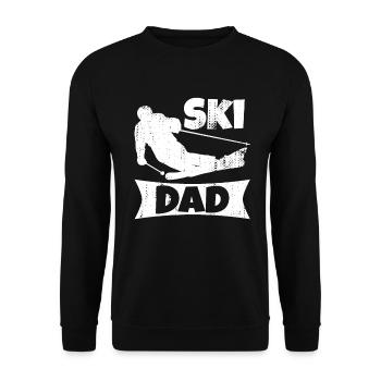 Père skieur - Sweat-shirt Unisexe - noir - Devant - Alina (178cm) & Michal (187cm)