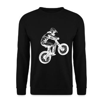 Fille de vélo de montagne - Sweat-shirt Unisexe - noir - Devant - Alina (178cm) & Michal (187cm)