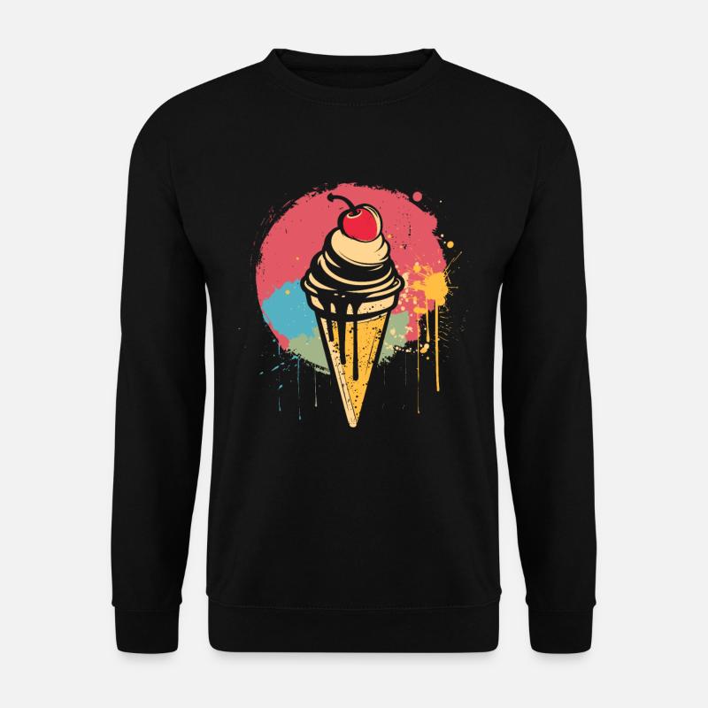 Ice cream cone graffiti - Unisex Sweatshirt - black