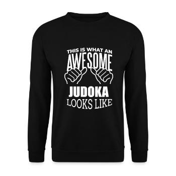 Judo - Unisex Sweatshirt - black - Front - Alina (178cm) & Michal (187cm)