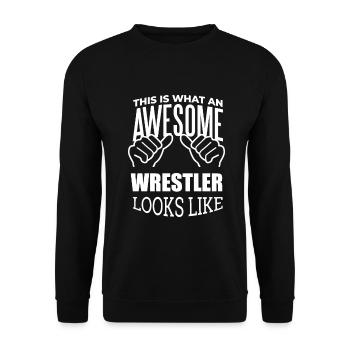 Wrestling - Unisex Sweatshirt - black - Front - Alina (178cm) & Michal (187cm)
