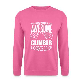 grimpeur - Sweat-shirt Unisexe - rose - Devant