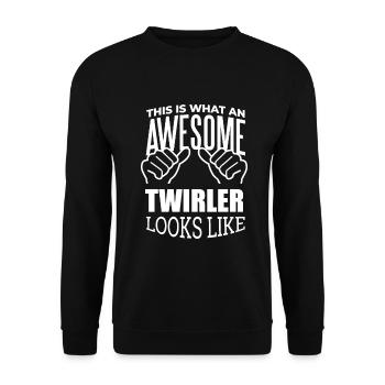 Twirling - Unisex Sweatshirt - black - Front - Alina (178cm) & Michal (187cm)