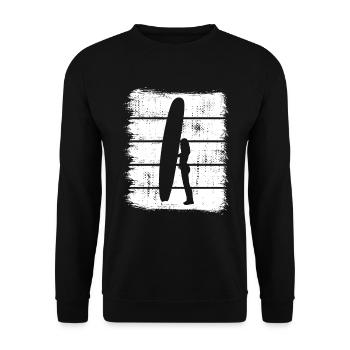 Surferin Design - Unisex Pullover - Schwarz - Vorne - Alina (178cm) & Michal (187cm)