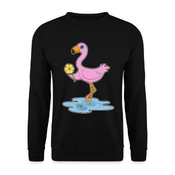 Fleur de flamant rose - Sweat-shirt Unisexe - noir - Devant - Alina (178cm) & Michal (187cm)