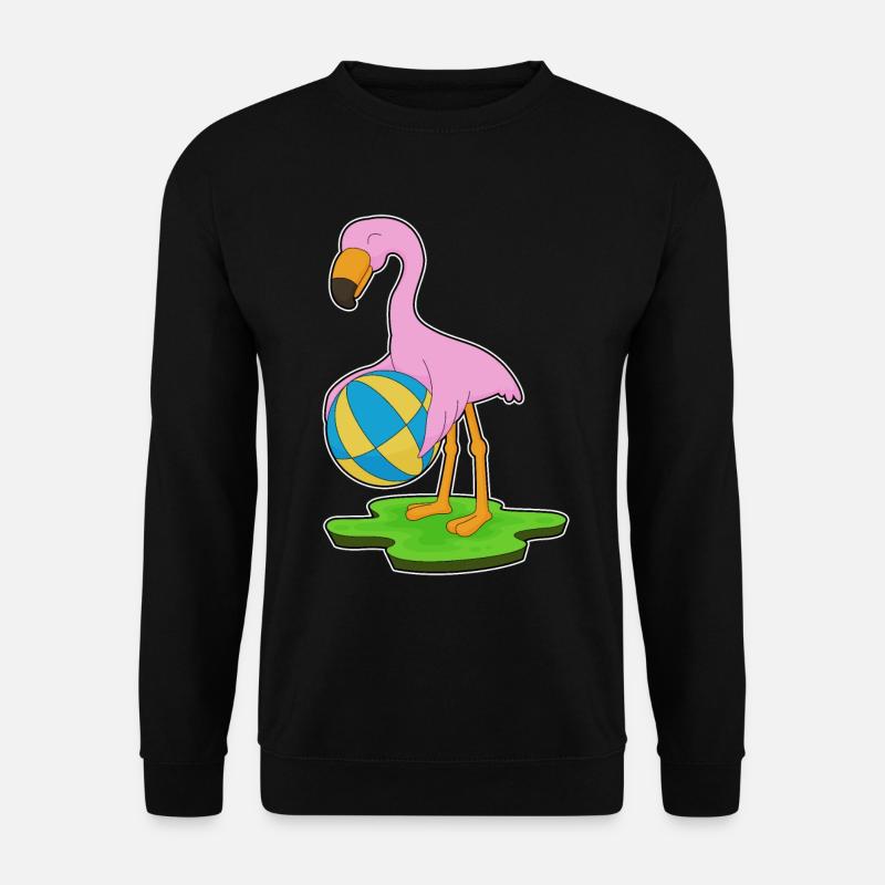 Flamingo Schwimmen Wasserball Sommer - Unisex Pullover - Schwarz