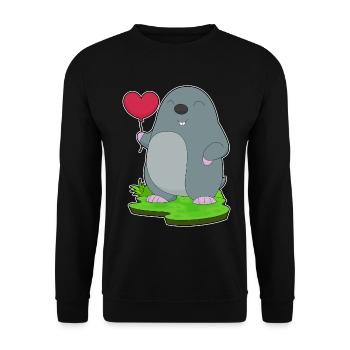 Ballon Taupe - Sweat-shirt Unisexe - noir - Devant - Alina (178cm) & Michal (187cm)