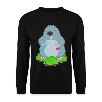 Laboratoire de tubes à essai de science taupe - Sweat-shirt Unisexe - noir - Devant - Alina (178cm) & Michal (187cm)