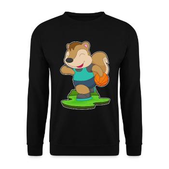 Squirrel Basketball Player Basketball - Unisex Sweatshirt - black - Front - Alina (178cm) & Michal (187cm)