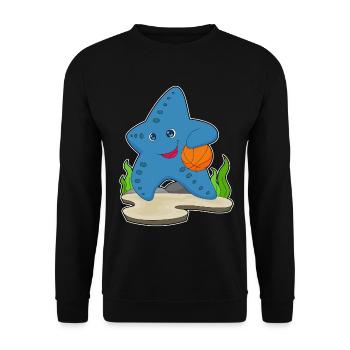 Starfish Basketteur Basketteur - Sweat-shirt Unisexe - noir - Devant - Alina (178cm) & Michal (187cm)