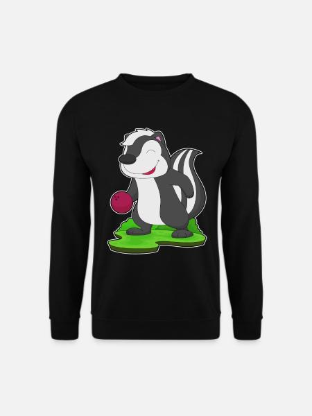 Skunk Bowling Bowling Ball - Unisex Sweatshirt - black