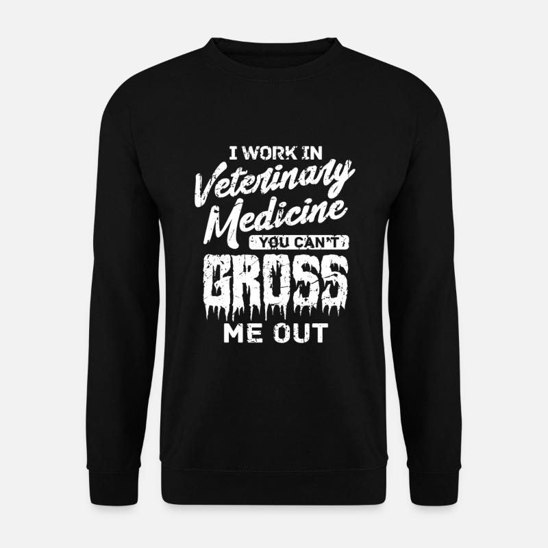 Ich arbeite in der Veterinärmedizin - Unisex Pullover - Schwarz