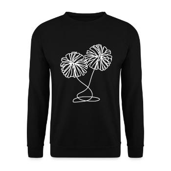 Dessin de pompons de pom-pom girl - Sweat-shirt Unisexe - noir - Devant - Alina (178cm) & Michal (187cm)