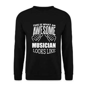 Musiker - Unisex Pullover - Schwarz - Vorne - Alina (178cm) & Michal (187cm)