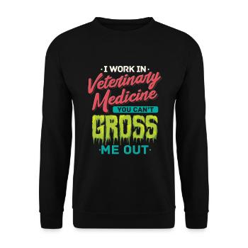 Funny Vet Halloween - Unisex Sweatshirt - black - Front - Alina (178cm) & Michal (187cm)