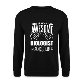 Biologist - Unisex Sweatshirt - black - Front - Alina (178cm) & Michal (187cm)