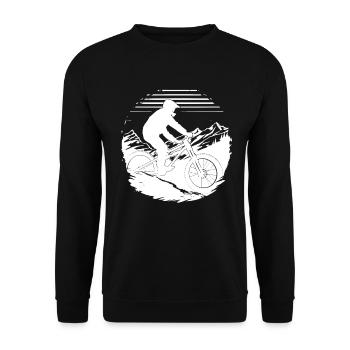 Dessin de vététiste - Sweat-shirt Unisexe - noir - Devant - Alina (178cm) & Michal (187cm)