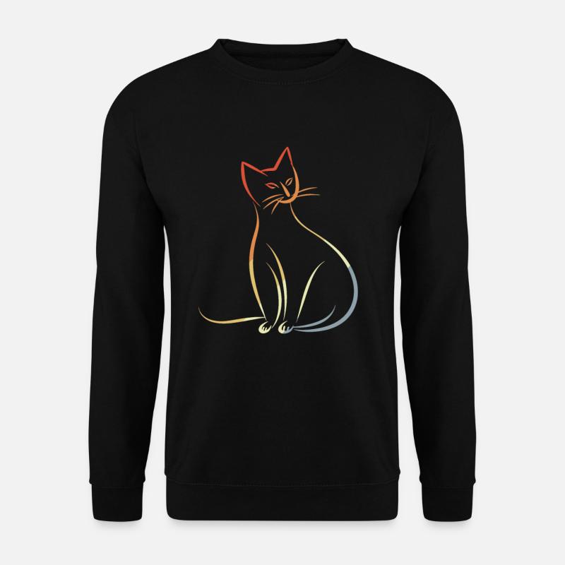 Cat Sketch Retro - Unisex Sweatshirt - black