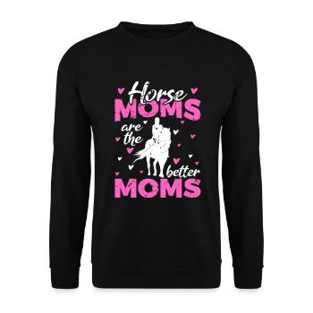 Les mères des chevaux sont les meilleures mères - Sweat-shirt Unisexe - noir - Devant - Alina (178cm) & Michal (187cm)