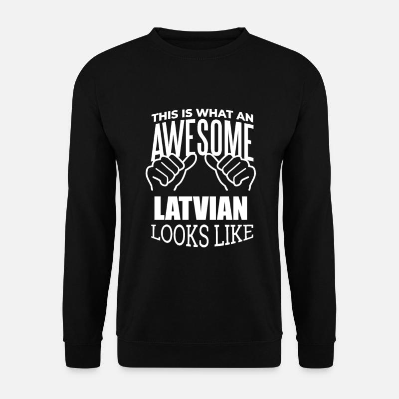 Lettland - Unisex Pullover - Schwarz