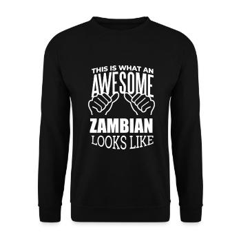 Sambia - Unisex Pullover - Schwarz - Vorne - Alina (178cm) & Michal (187cm)