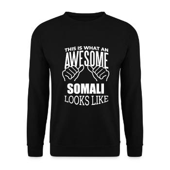 Somalia - Unisex Pullover - Schwarz - Vorne - Alina (178cm) & Michal (187cm)