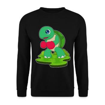 Turtle Boxer Boxing Gloves Boxing - Unisex Sweatshirt - black - Front - Alina (178cm) & Michal (187cm)