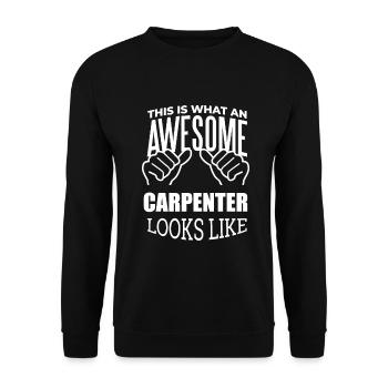 Carpenter - Unisex Sweatshirt - black - Front - Alina (178cm) & Michal (187cm)