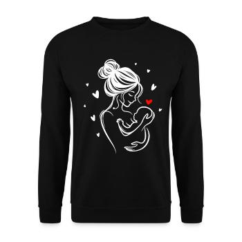 Tu es mon petit grand amour – mère et enfant - Sweat-shirt Unisexe - noir - Devant - Alina (178cm) & Michal (187cm)