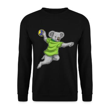 Koala Handball Player Handball - Unisex Sweatshirt - black - Front - Alina (178cm) & Michal (187cm)