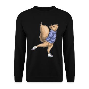 Patins à glace écureuil - Sweat-shirt Unisexe - noir - Devant - Alina (178cm) & Michal (187cm)