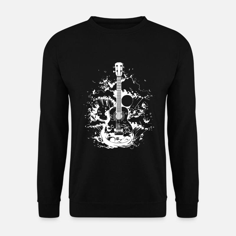 Ukulele Zeichnung - Unisex Pullover - Schwarz