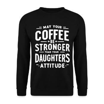 Caffeinated Attitude - Unisex Sweatshirt - black - Front - Alina (178cm) & Michal (187cm)