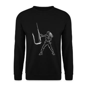 Boxer Sketch - Unisex Sweatshirt - black - Front - Alina (178cm) & Michal (187cm)