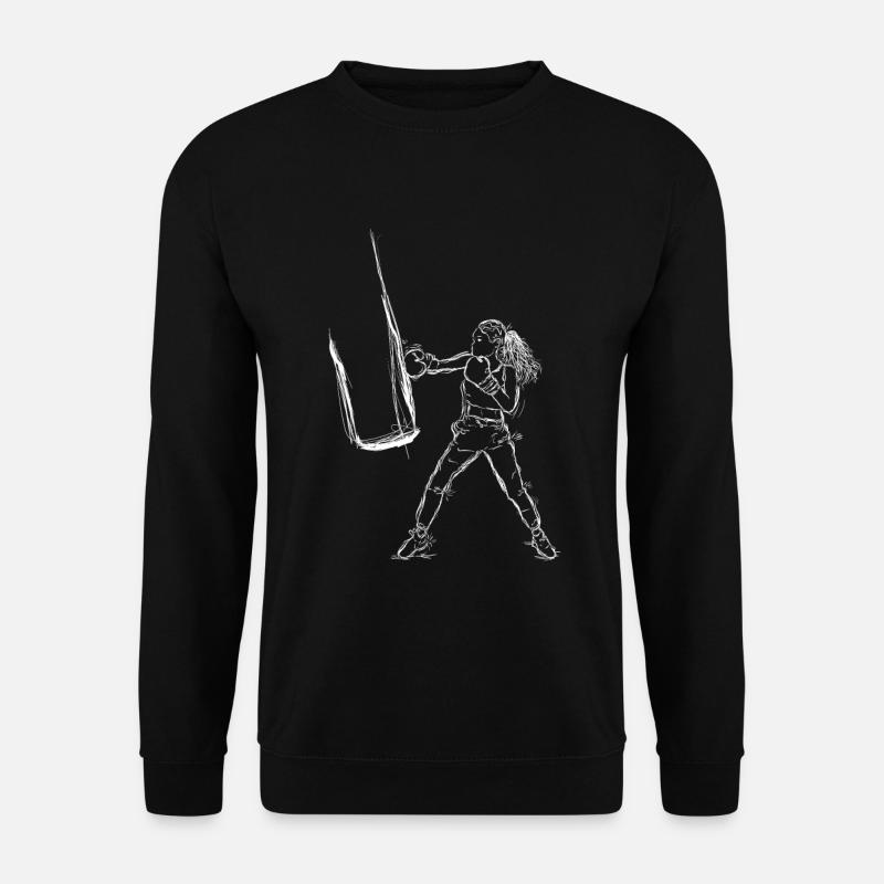Boxer Sketch - Unisex Sweatshirt - black