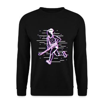 Dessin de fille de hockey - Sweat-shirt Unisexe - noir - Devant - Alina (178cm) & Michal (187cm)