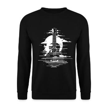 Ukulele Graphics - Unisex Sweatshirt - black - Front - Alina (178cm) & Michal (187cm)