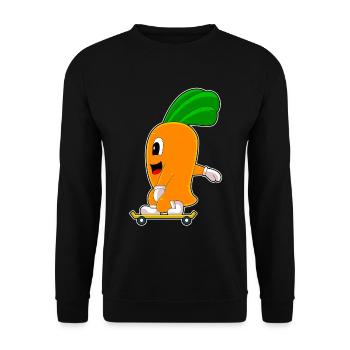 Karotte Skater Skateboard - Unisex Pullover - Schwarz - Vorne - Alina (178cm) & Michal (187cm)
