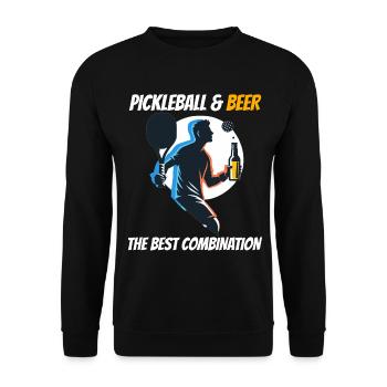 Pickleball & Beer The Best Combination - Unisex Sweatshirt - black - Front - Alina (178cm) & Michal (187cm)